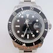 Men's Stainless Steel Diver Watch with Day Date.