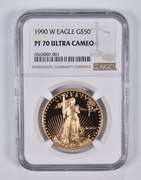 PF70 UCAM 1990-W $50 American Gold Eagle 1 Oz. .999 Fine Gold NGC