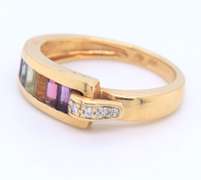 Fabulous 18kt Multi Gemstone Band