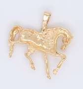 Handsome Yellow Gold Horse Pendant