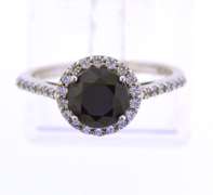 Sterling Silver Round Color Stone Ring