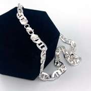 Large Silver Mariner Chain Necklace