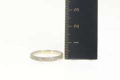 10K Yellow Gold Vine Wreath Pattern Classic Wedding Band Ring