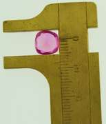 3.17ct Asscher Cut Pink Sapphire Loos Stone