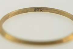 14K Yellow Gold Vintage NOS 1950's 1.3mm Grooved Band Ring