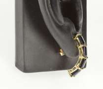 10K Yellow Gold 9.00+ Ctw Natural Sapphire Bar Statement Earrings