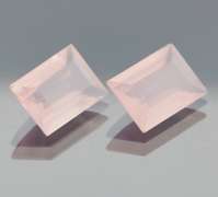 Gorgeous 11.23ct powder pink rose Quartz pair
