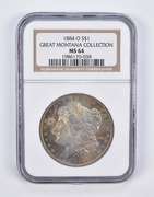 MS64 1884-O Morgan Silver Dollar Great Montana Collection NGC