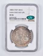 XF45 1888-O Morgan Silver Dollar VAM-4 DDO Hot Lips Top-100 CAC NGC