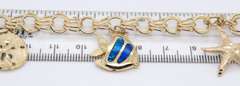 Incredible Yellow Gold Charm Bracelet with 3 Charms