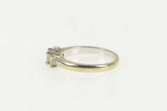 14K White Gold 2/3 Ctw Princess Diamond Engagement Ring