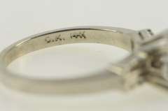 14K White Gold Vintage NOS 1950's 5.1mm Engagement Setting Ring