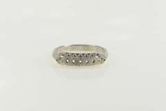 14K White Gold Vintage NOS 1950's Wedding Band Setting Ring