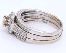 Majestic White Gold Round Brilliant Cut Diamond Halo Ring