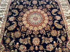 Fine Silk & Wool Kashan Rug 4x6