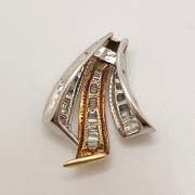 14kt Solid Gold & Diamond Slide Pendant
