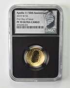 PF70 UCAM 2019-W $5 Apollo 11 Commemorative - 1st Day Of Issue - NGC