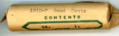 Roll of 1910 Lincoln Wheat Cents
