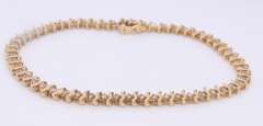 Gorgeous Yellow Gold Diamond S Tennis Bracelet