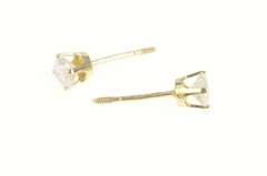 14K Yellow Gold 0.90 Ctw Diamond Solitaire Classic Stud Earrings
