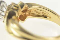 14K Yellow Gold 0.42 Ctw Marquise Diamond Halo Engagement Ring