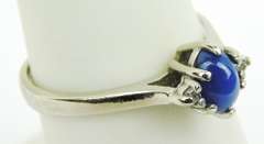 Vintage 10K Lindy Star Blue Sapphire Ring, 6.5
