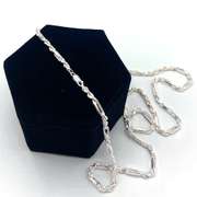 Classic Italian Silver Rope and Figaro Chain Necklace