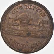 1863 Our Little Monitor Civil War Token