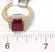 Incredible 14KT Ruby & Diamond Ring