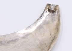 Vintage Sterling Silver Half Moon Pendant