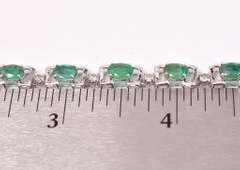 Elegant 15.01CTW Emerald and 1.88CTW Diamond Necklace in Sterling Silver