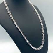 Lovely Hand-Made Silver Heart Chain Necklace