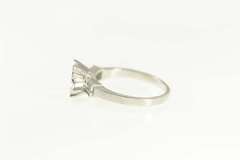 14K White Gold Vintage 1950's NOS 5.6mm Engagement Setting Ring