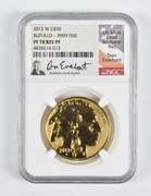 PF70 REV 2013-W $50 American 1 Oz Gold Buffalo Signed Everhart NGC