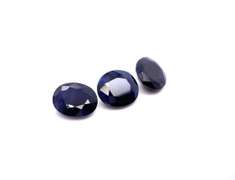 Trio of Blue Sapphire Gemstones +24ctw.