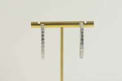 18K White Gold 6.31 Ctw Roberto Coin Diamond Hoop Earrings