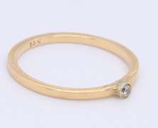 Simple Yellow Gold Diamond Ring