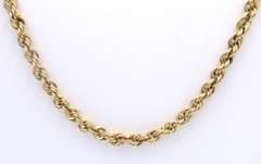 Incredible Yellow Gold Rope Chain Necklace