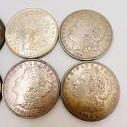 Lot of 6x 1921 Morgan Silver Dollars