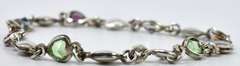 Silver Heart Bracelet With Colorful CZs