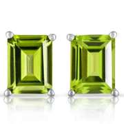 2.00 CT PERIDOT 925 STERLING SILVER EARRINGS STUD