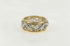 14K Yellow Gold Vintage NOS 1950's Two Tone Wedding Band Ring