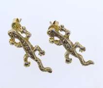 Sterling Silver Lizard Post Earrings
