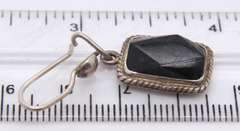 Vintage Sterling Silver Black Onyx Dangle Earrings