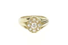 14K White Gold 0.90 Ctw Victorian Diamond Men's Antique Ring