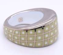 Stylish Silver Bernardaud Forever Dome Ring