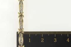 10K Yellow Gold 1.40 Ctw Baguette Diamond Classic Tennis Bracelet