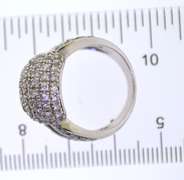 Sterling Silver CZ Skull Ring