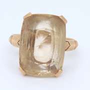 Fancy Yellow Gold Lemon Quartz Ring
