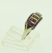 Sterling Silver Ruby Color band